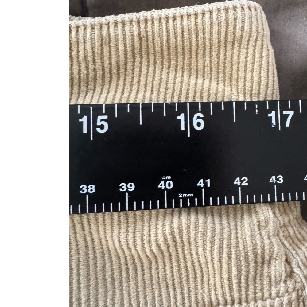 American Eagle Tan Corduroy Flare Pants Low Rise Y2K Size 8 Long Beige - Picture 6 of 8